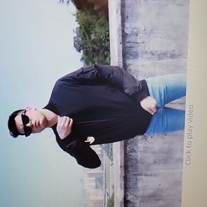 TBY Black windproof bomber jacket lightweight windbreaker golf coat Medium NEW…